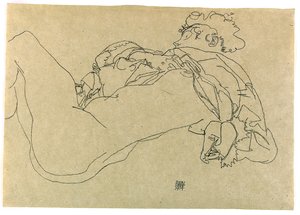 Desnudo Femenino Reclinado, 1914 de Egon Schiele
