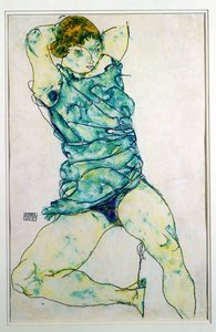 Chica reclinada de Egon Schiele