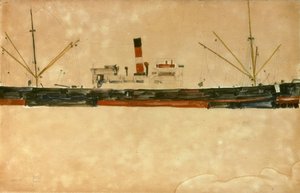 Barcos en el puerto de Trieste de Egon Schiele