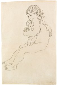 Niño sentado, 1916 de Egon Schiele