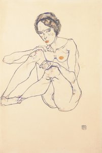 Desnudo femenino sentado, 1914