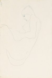 Desnudo sentado de Egon Schiele