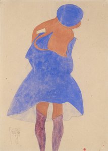 Chica de Pie, Vista Trasera, 1908