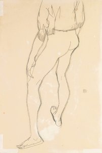 Desnudo masculino de pie de Egon Schiele
