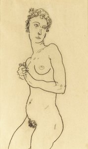Desnudo de pie, 1918 de Egon Schiele