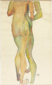 Dos Desnudos de Pie de Egon Schiele