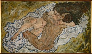 Umarmung (óleo sobre lienzo) de Egon Schiele