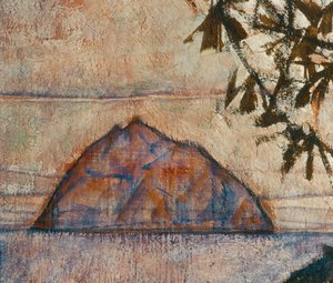 Versinkende Sonne (óleo sobre lienzo) de Egon Schiele