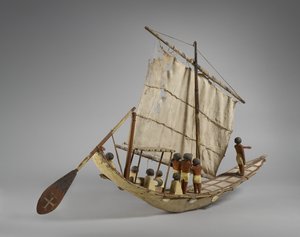 Modelo de barco funerario, de Beni Hasan, probablemente Reino Medio, c.2060-1786