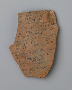 Ostrakon lista de tiempos de iluminación, posiblemente de Elefantina de Egyptian