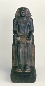 Estatua sentada de Sesostris III, de Hierakonpolis, Reino Medio de Egyptian 12th Dynasty