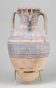Ánfora de íbice pintada de azul de Malqata, c.1390-1353 a.C.