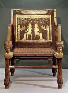 Silla perteneciente a la Princesa Satamun, hija de Amenofis III de Egyptian 18th Dynasty