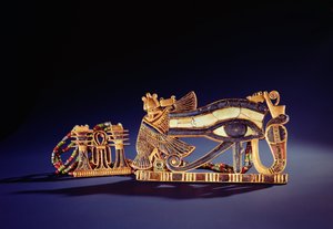 Pectoral de pilar Djed y pectoral de ojo wedjet, de la tumba de Tutankamón (c.1370-1352 a.C.) Reino Nuevo