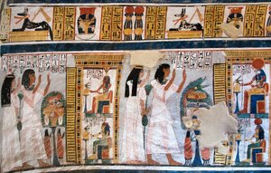 Antigüedad egipcia: gente de la Tumba de Roy de Egyptian 18th Dynasty