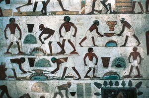 Operaciones de fundición, Muro Sur de la Tumba de Rekhmire, Nuevo Reino (pintura mural) de Egyptian 18th Dynasty