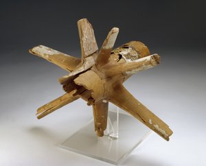 Cubo y radios de rueda de carro de Egyptian 18th Dynasty
