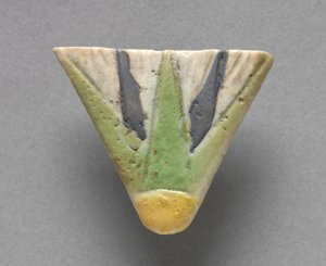 Terminal de collar de flor de loto, c.1391-1337 a.C. de Egyptian 18th Dynasty