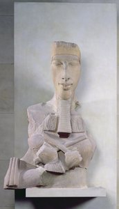 Pilar osírico de Amenofis IV (Akenatón) de Karnak, periodo de Amarna, Reino Nuevo, c.1353-37 a.C.