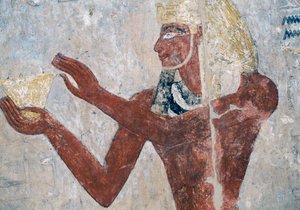 Relieve pintado, Templo Mortuorio de Hatshepsut, Deir el-Bahri, Luxor, Tebas (Lista del Patrimonio Mundial de la Unesco