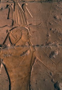 Relieve pintado, Templo mortuorio de Hatshepsut, Deir el-Bahri, necrópolis tebana (Lista del Patrimonio Mundial de la UNESCO de Egyptian 18th Dynasty