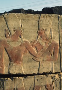 Relieve pintado, Templo de Amón, complejo de templos de Karnak (Lista del Patrimonio Mundial de la UNESCO de Egyptian 18th Dynasty