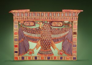 Pectoral decorado con el buitre del Alto Egipto, de la tumba de Tutankamón (c.1370-52 a.C.) Reino Nuevo