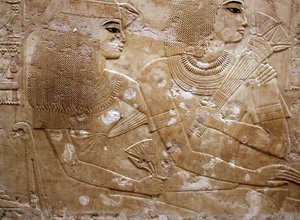 Ramose y su esposa (relieve) de Egyptian 18th Dynasty
