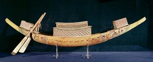 Modelo reducido de un barco de la Tumba de Tutankamón, Nuevo Reino, c.1347-37 a.C.