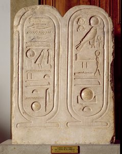 Relieve con el cartucho de Amenofis IV, Reino Nuevo, c.1372-1354 a.C. de Egyptian 18th Dynasty