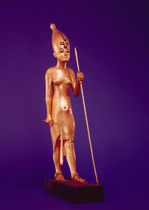 Estatuilla del rey, de la tumba de Tutankamón