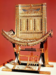 Trono eclesiástico de los faraones, de la tumba de Tutankamón (c.1370-52 a.C.) Nuevo Reino