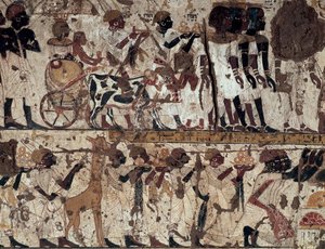 Homenaje a la nobleza nubia del rey Tutankamón, Tumba de Huy, Qurnet Murai, Necrópolis tebana (Lista del Patrimonio Mundial de la Unesco