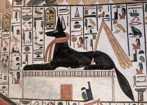 Tumba de Anubis Nefertari (pintura mural) de Egyptian 19th Dynasty