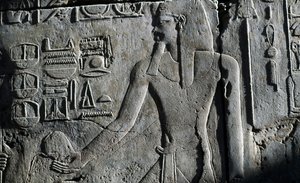 Bajorrelieve, Templo de Luxor, Luxor, Tebas (Patrimonio Mundial de la UNESCO de Egyptian 19th Dynasty