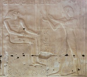 Bajorrelieve, templo de Seti I, Abidos, Egipto de Egyptian 19th Dynasty