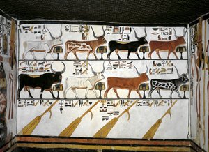 Egipto, Tebas, Luxor, Valle de las Reinas, Tumba de Nefertari, Anexo a la antecámara, Pinturas murales, Libro de los Muertos, Capítulo 89 de Egyptian 19th Dynasty