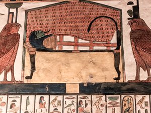 Tumba de Horus Nefertari (pintura mural) de Egyptian 19th Dynasty