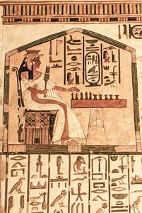 Nefertari jugando senet (pintura mural) de Egyptian 19th Dynasty