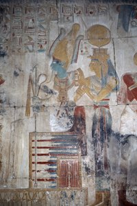 Relieve pintado, capilla de Osiris, Templo de Seti I