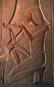 Relieve que representa una figura adoradora, tumba de Leteya, Saqqara, Egipto, civilización egipcia, Reino Nuevo, dinastía XIX de Egyptian 19th Dynasty