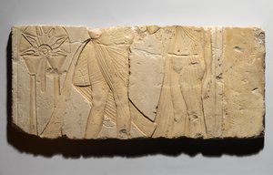 Relieve que representa una escena de ofrenda, de Tell el-Amarna, Nuevo Reino, c.1353-1336 a.C.
