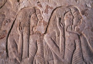 Relieve que representa a un grupo de mujeres, tumba de Leteya, Saqqara, Egipto, civilización egipcia, Reino Nuevo, dinastía XIX
