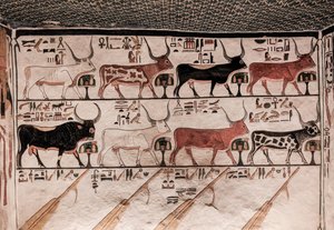 Tumba de Nefertari (pintura mural) de Egyptian 19th Dynasty