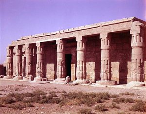 Vista del Primer Pilón, Nuevo Reino de Egyptian 19th Dynasty