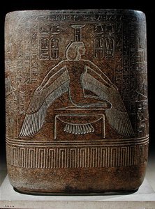 Nephthys protegiendo al faraón, del sarcófago de Ramsés III (c.1854-1153 a.C.) de su tumba en el Valle de los Reyes, Nuevo Reino