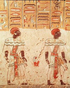 Nubios, de la Tumba de Ramsés III (c.1184-1153 a.C.) Nuevo Reino de Egyptian 20th Dynasty