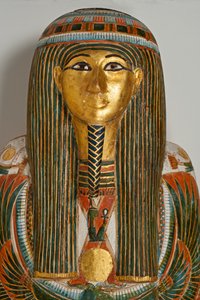 Equipo funerario. Ataúd del sacerdote principal de Karnak, Nekht-ef-Mut, 924-889 a.C. (madera pintada) de Egyptian 22nd Dynasty