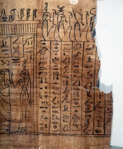 El Libro de los Muertos: jeroglífico egipcio en un papiro de la dinastía 22. (detalle) de Egyptian 22nd Dynasty