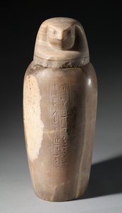 Jarra Canópica con Cabeza de Halcón, 664-525 a.C. de Egyptian 26th Dynasty